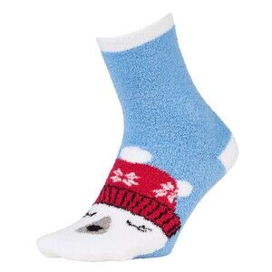 Northeast Outfitters Cozy Cabin Women's Size 5 10 Festive Socks Blue Polar Bear